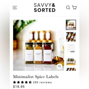 145 Spice Labels Pre-Printed